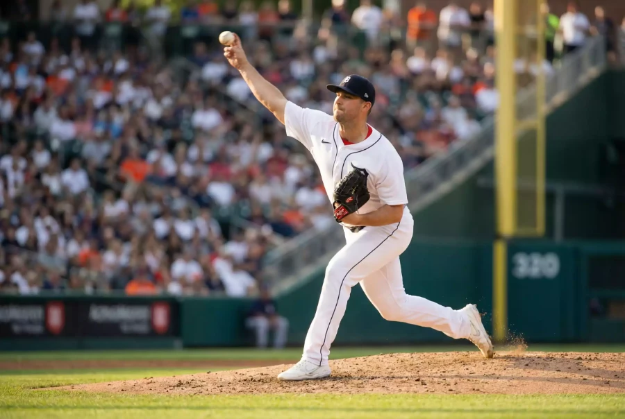 Baseball Pitcher beim Wurf - Grundlage für Wettanalyse