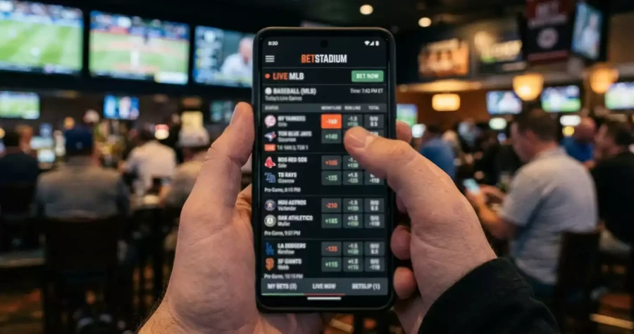 Sportwetten-Bildschirm mit Baseball-Quoten und Moneyline